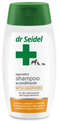 Dr Seidel Szampon dla psów Jodoforowy z Odżywką (również dla kotów i fretek) 220ml