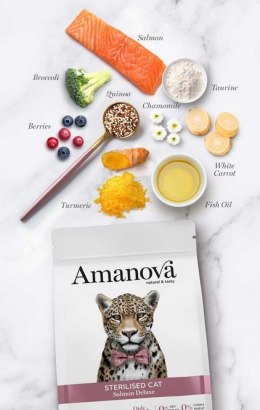 Amanova Cat Sterilised Salmon Deluxe - łosoś 6kg