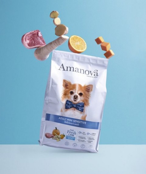 Amanova Dog Adult Mini Sensitive Delicious Lamb - jagnięcina 7kg