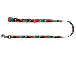 Collar WauDog Nylon Smycz nylonowa L-XXL 25mm/200cm, wzór ZĘBATE POTWORY
