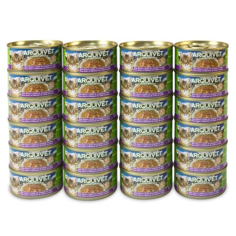 [W] Arquivet Puszka dla kota o smaku tuńczyka i paluszków krabowych 24 x 80 g