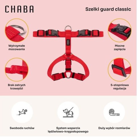 CHABA Szelki Guard XL 2,5cm czerwone