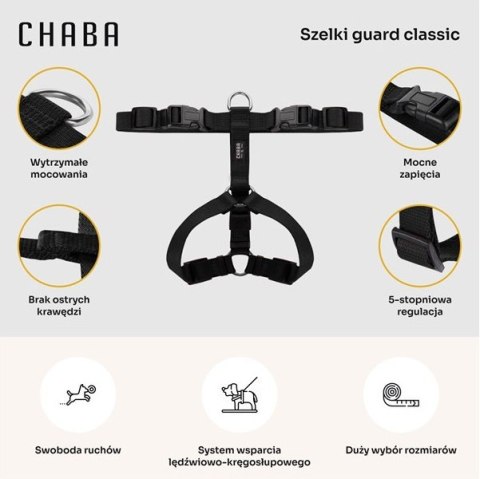 CHABA Szelki Guard S 1,5cm czarne