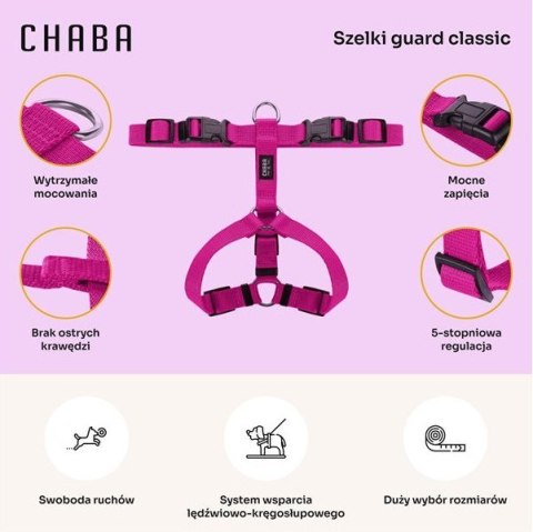 CHABA Szelki Guard S 1,5cm fuksja