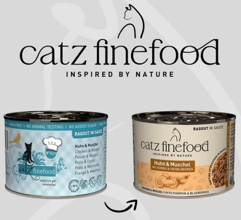 Catz Finefood Ragout N.613 Kurczak i Omułek puszka 190g