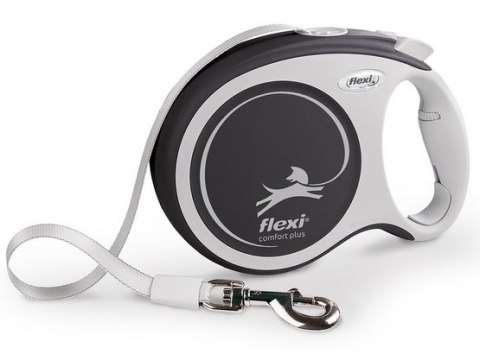 Flexi New Comfort Plus Smycz taśma L 8m szara