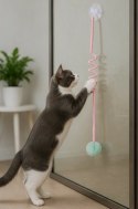 Zolux Zabawka zawieszana dla kota Pompon ze sprężyną Malo 80cm różowy